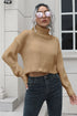 'Anouk' Turtleneck Cropped Sweater - Celes Fashion